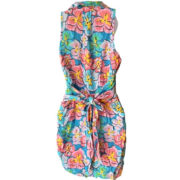 For Love & Lemons Yasmin Mini Dress Monet Floral Bamboo New Size Small - Picture 6 of 13